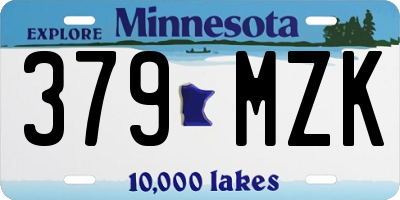 MN license plate 379MZK