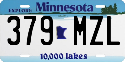 MN license plate 379MZL