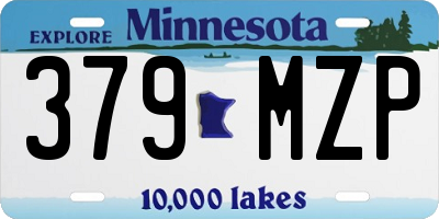 MN license plate 379MZP