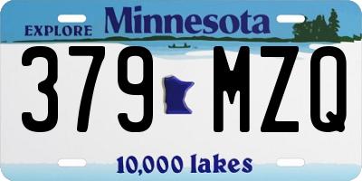 MN license plate 379MZQ