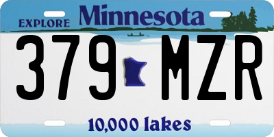 MN license plate 379MZR