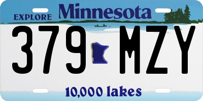 MN license plate 379MZY