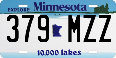 MN license plate 379MZZ