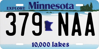 MN license plate 379NAA