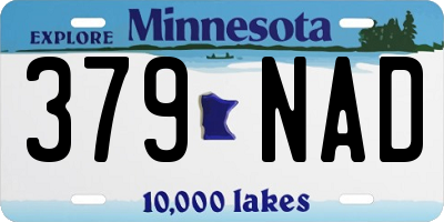 MN license plate 379NAD