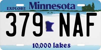 MN license plate 379NAF