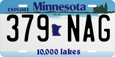 MN license plate 379NAG