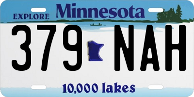 MN license plate 379NAH