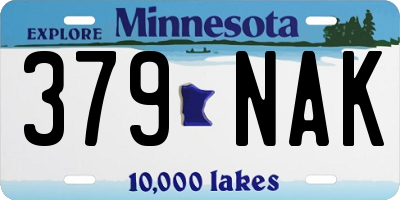 MN license plate 379NAK