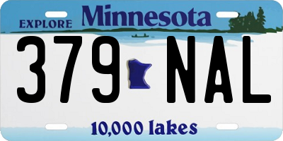 MN license plate 379NAL