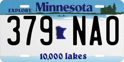 MN license plate 379NAO