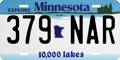 MN license plate 379NAR