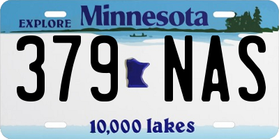 MN license plate 379NAS