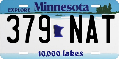 MN license plate 379NAT