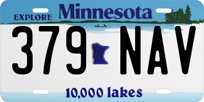 MN license plate 379NAV