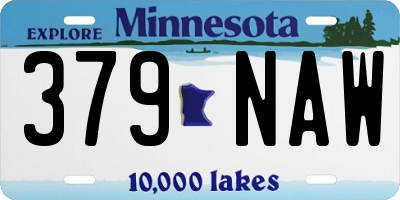 MN license plate 379NAW