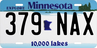 MN license plate 379NAX