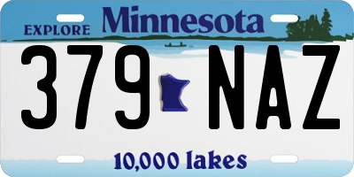 MN license plate 379NAZ