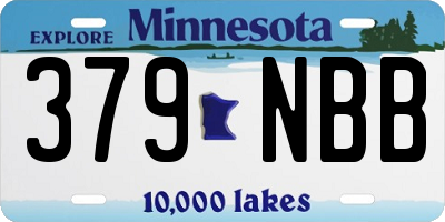 MN license plate 379NBB