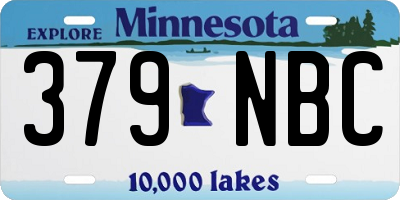MN license plate 379NBC