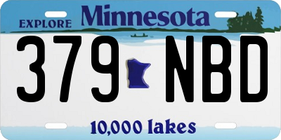 MN license plate 379NBD
