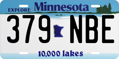MN license plate 379NBE
