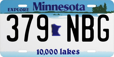 MN license plate 379NBG