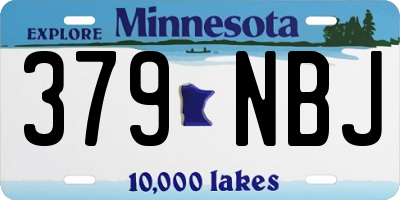 MN license plate 379NBJ