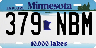 MN license plate 379NBM