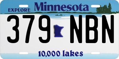 MN license plate 379NBN