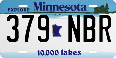 MN license plate 379NBR