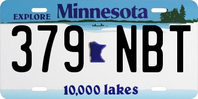 MN license plate 379NBT