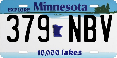 MN license plate 379NBV