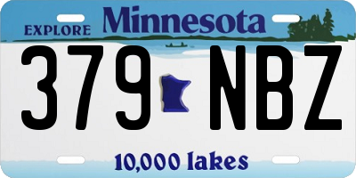MN license plate 379NBZ