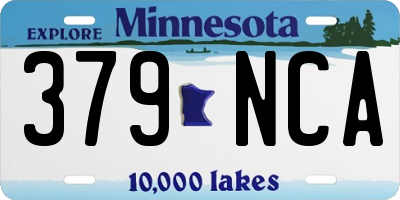 MN license plate 379NCA
