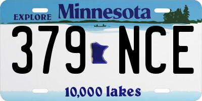 MN license plate 379NCE
