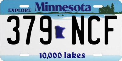 MN license plate 379NCF