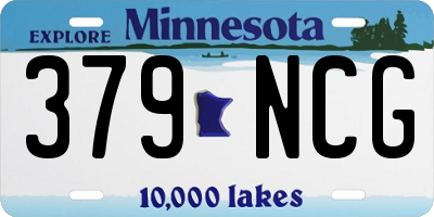 MN license plate 379NCG