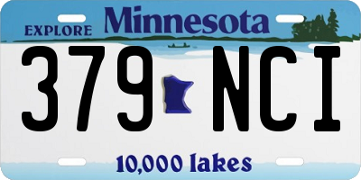 MN license plate 379NCI