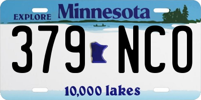 MN license plate 379NCO