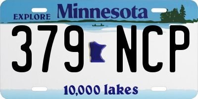 MN license plate 379NCP
