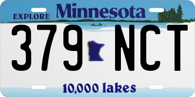 MN license plate 379NCT