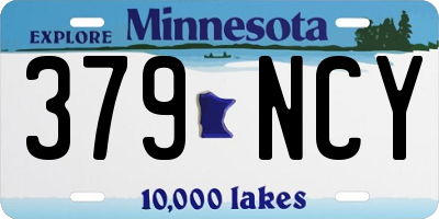 MN license plate 379NCY