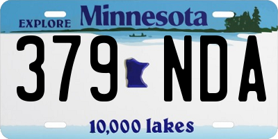 MN license plate 379NDA