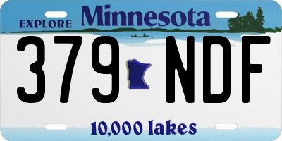 MN license plate 379NDF