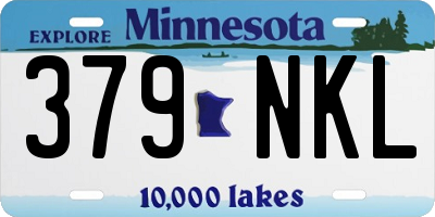 MN license plate 379NKL