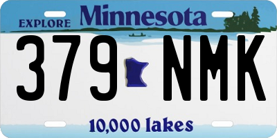 MN license plate 379NMK