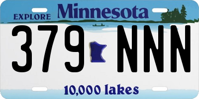 MN license plate 379NNN