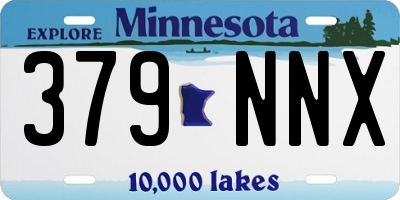 MN license plate 379NNX