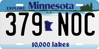 MN license plate 379NOC
